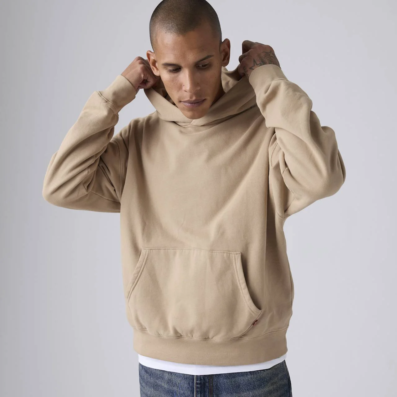 SOFT BOXY GARMENT DYE HOODIE SWEATSHIRT - 1