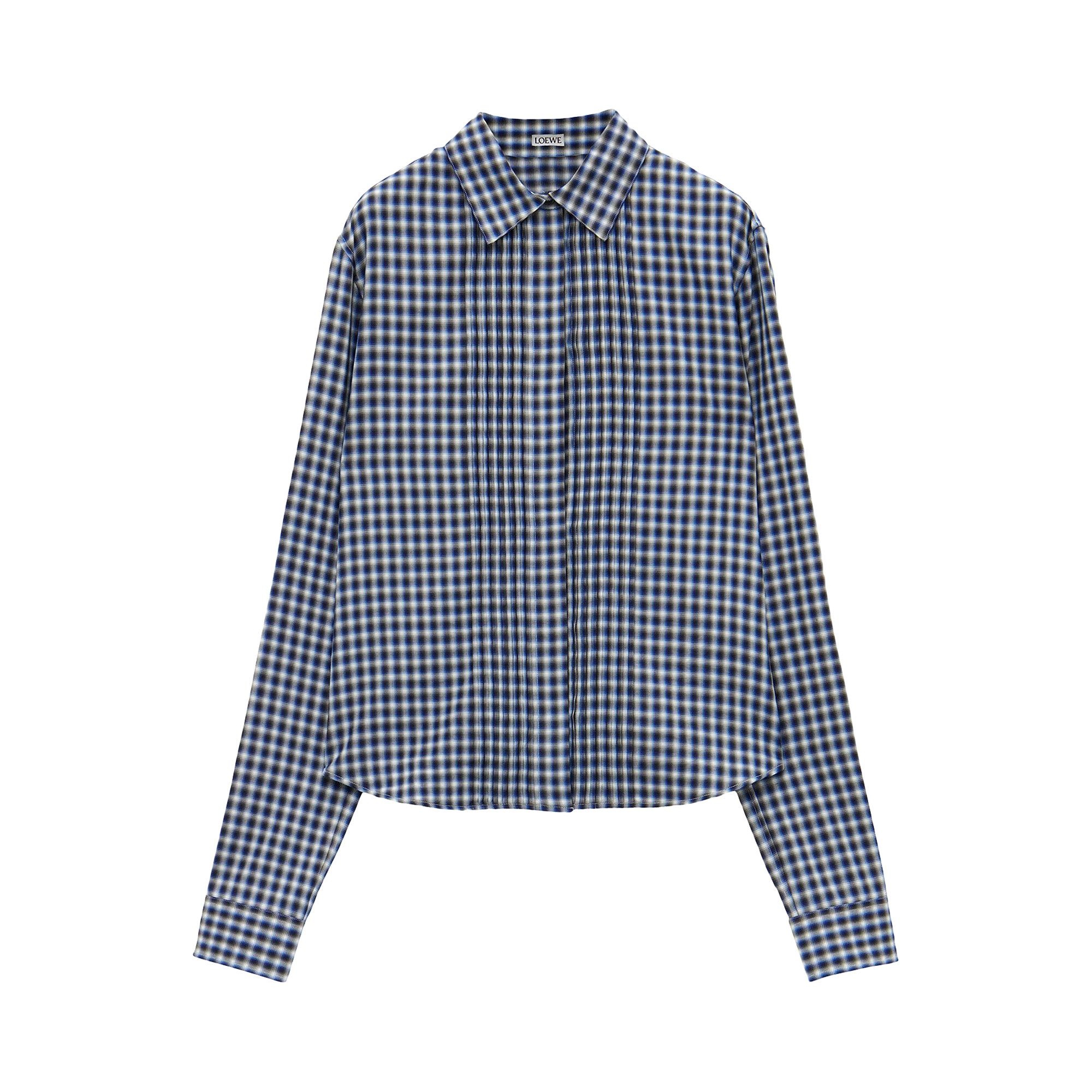 Loewe Pleated Shirt 'Blue/White/Black' - 1