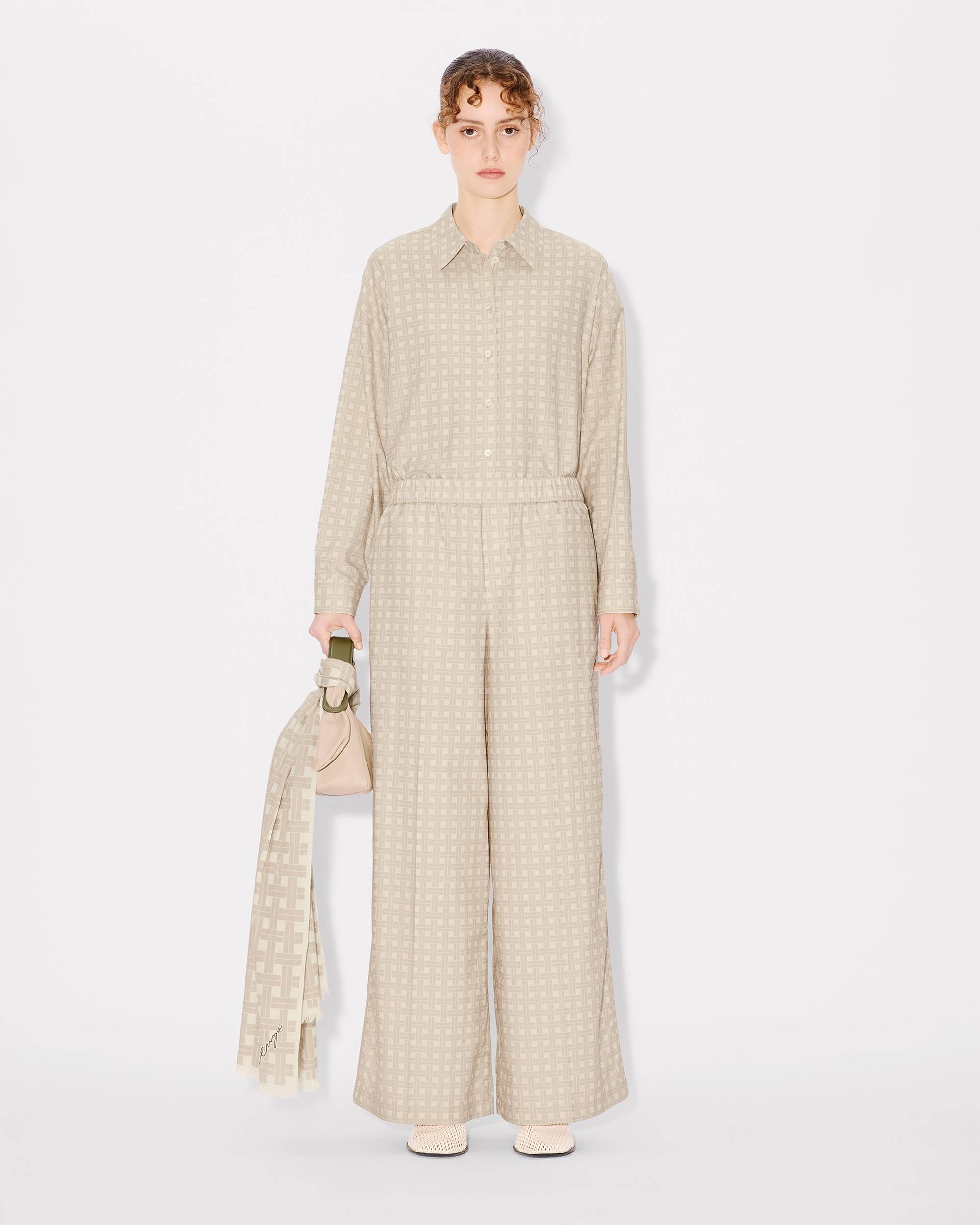 Kumasan♡ KENZO 'KENZO Weave' dropped shoulder shirt in twill cotton