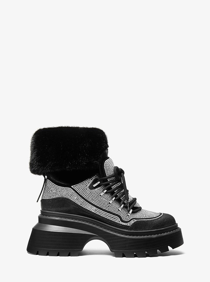 Shiloh Embellished Mixed-Media Boot 1