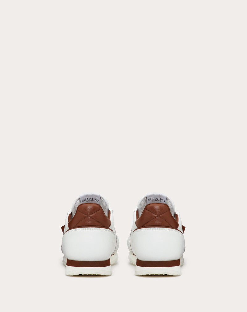 STUD AROUND LOW-TOP CALFSKIN AND NAPPA LEATHER SNEAKER 3