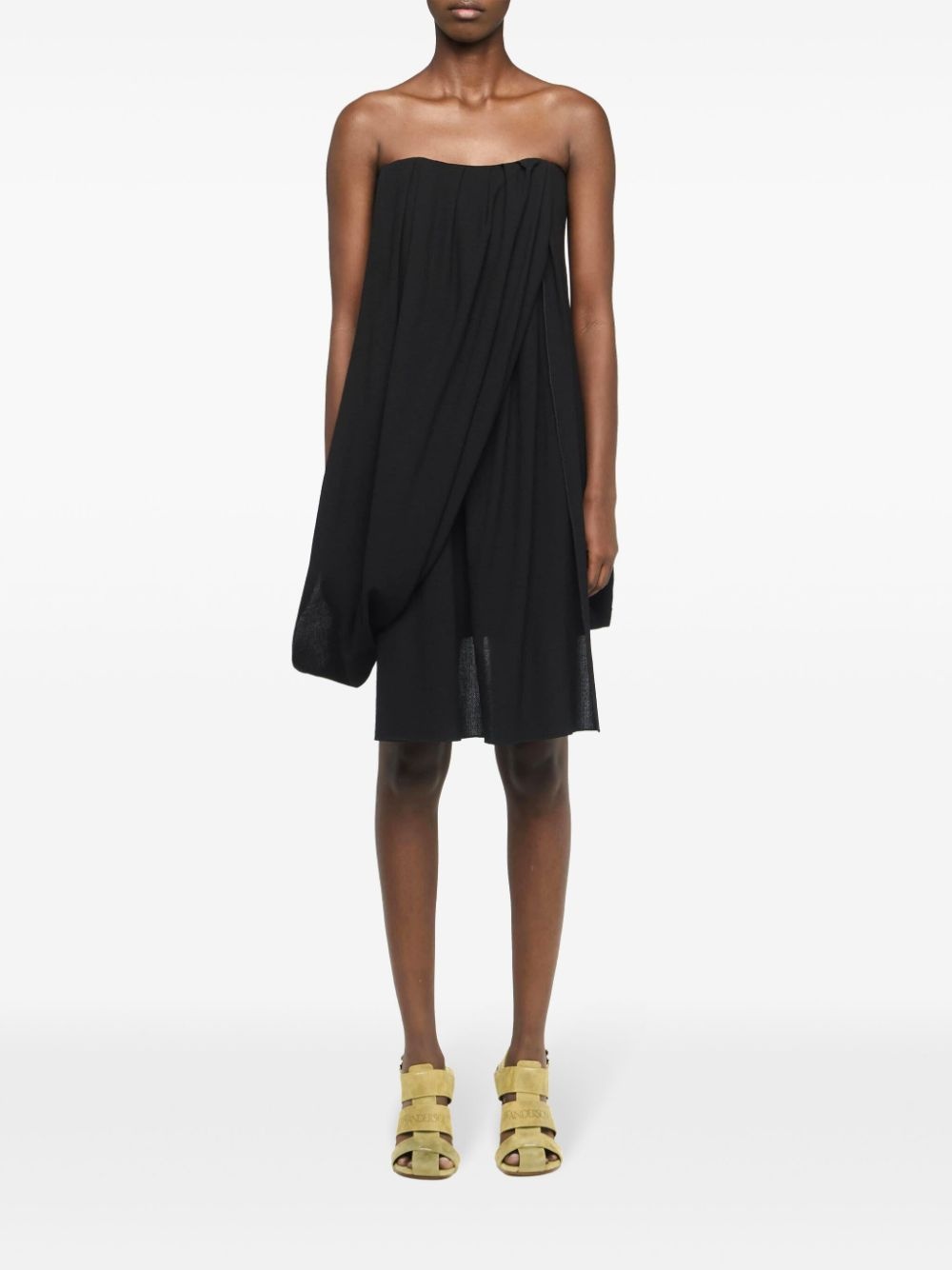 draped mini dress - 2
