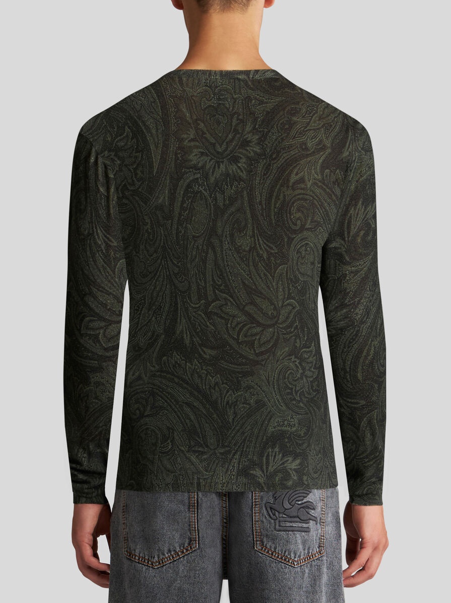 SILK AND CASHMERE PAISLEY SWEATER - 4