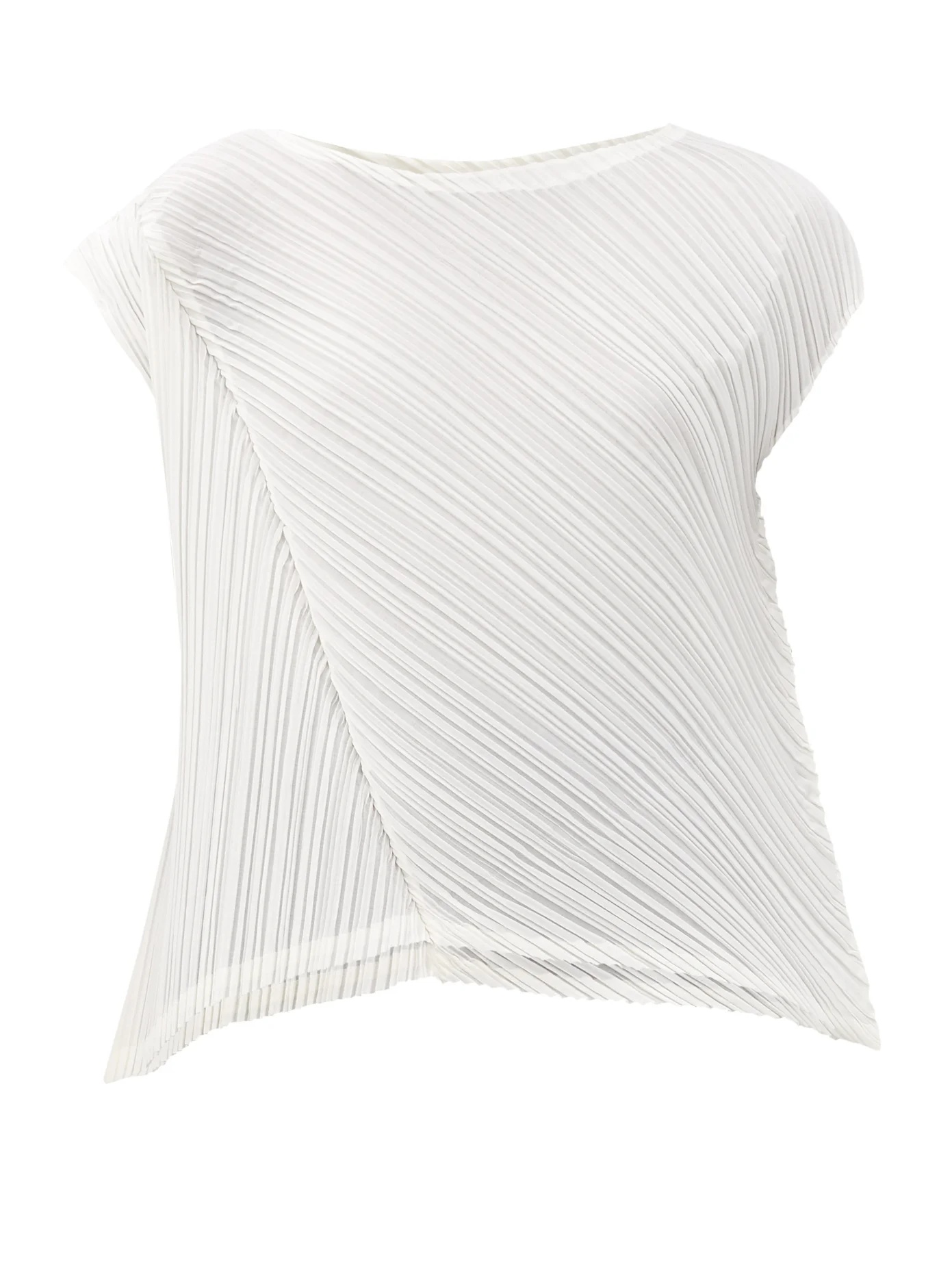 Asymmetric technical-pleated top - 1