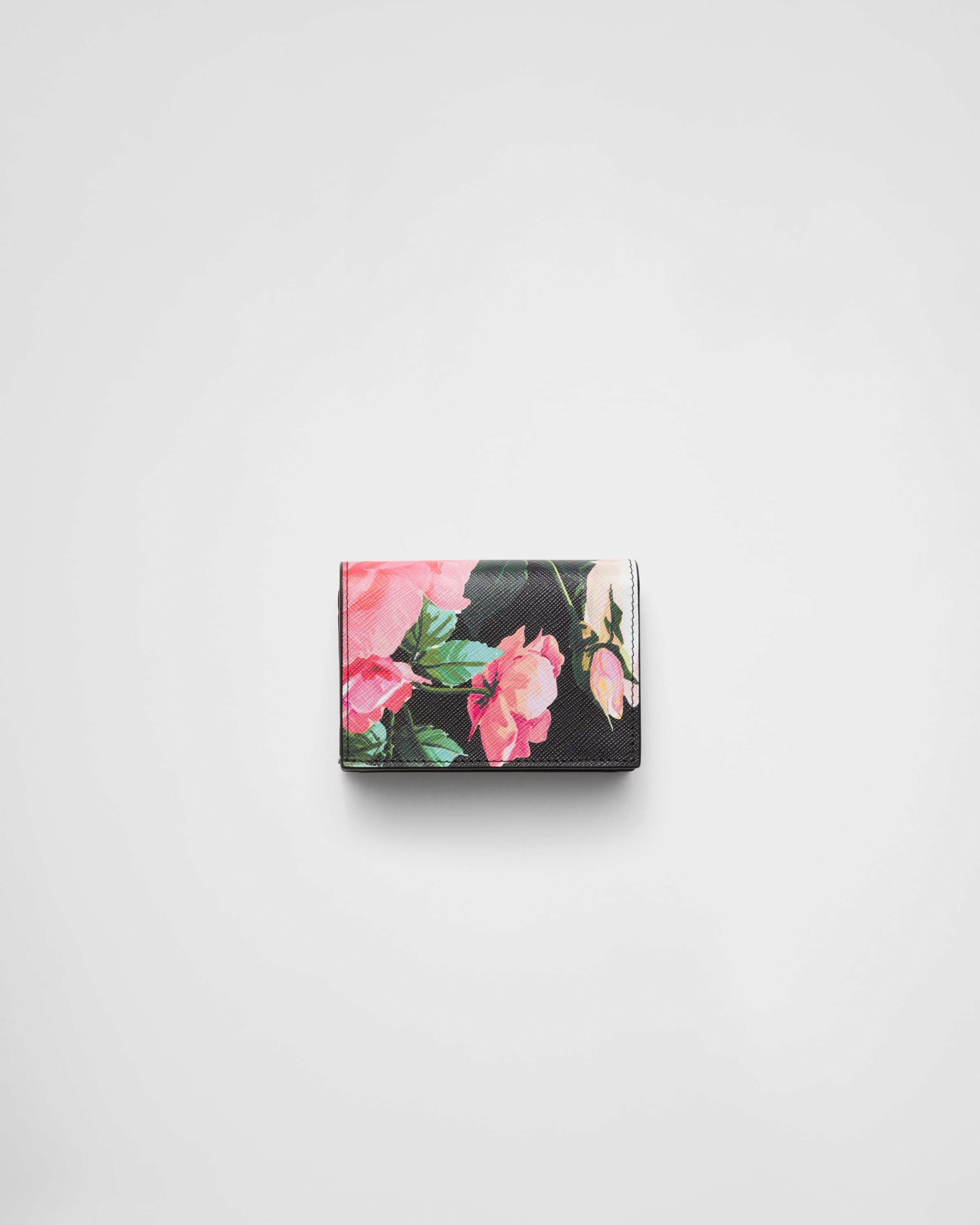 Small printed Saffiano leather wallet - 3