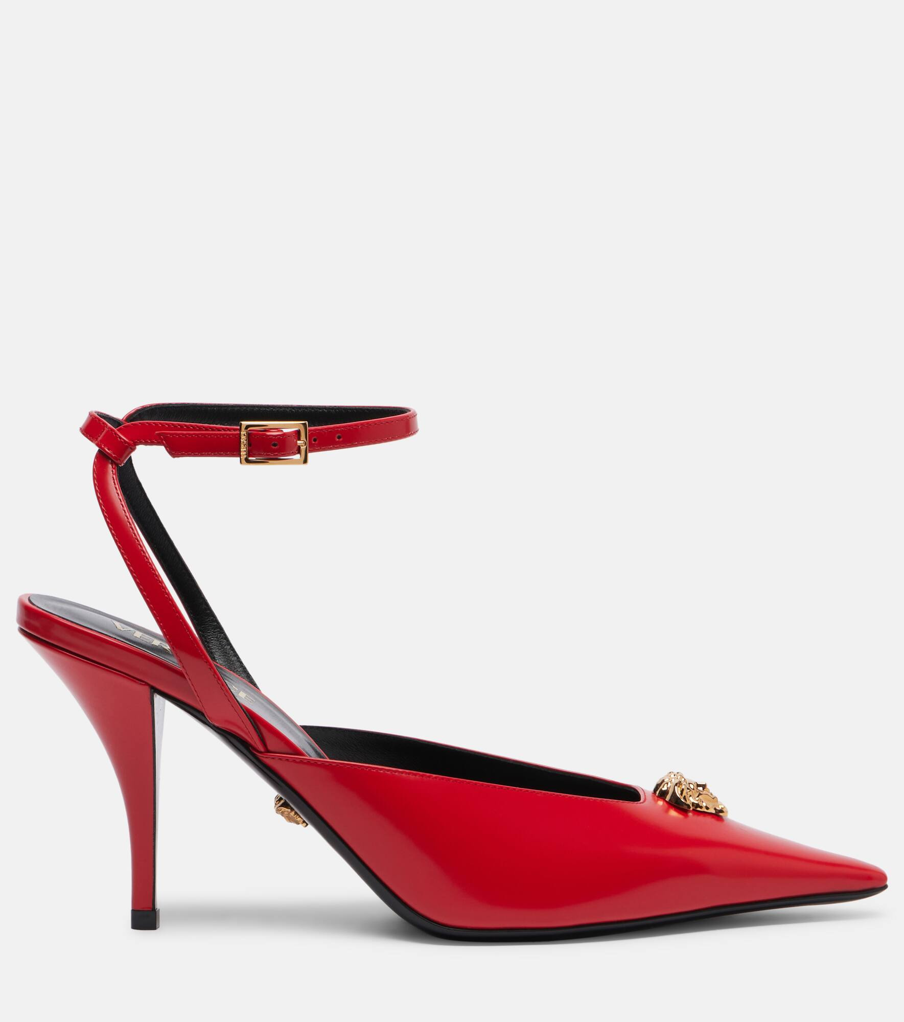 La Medusa 85 leather slingback pumps - 4