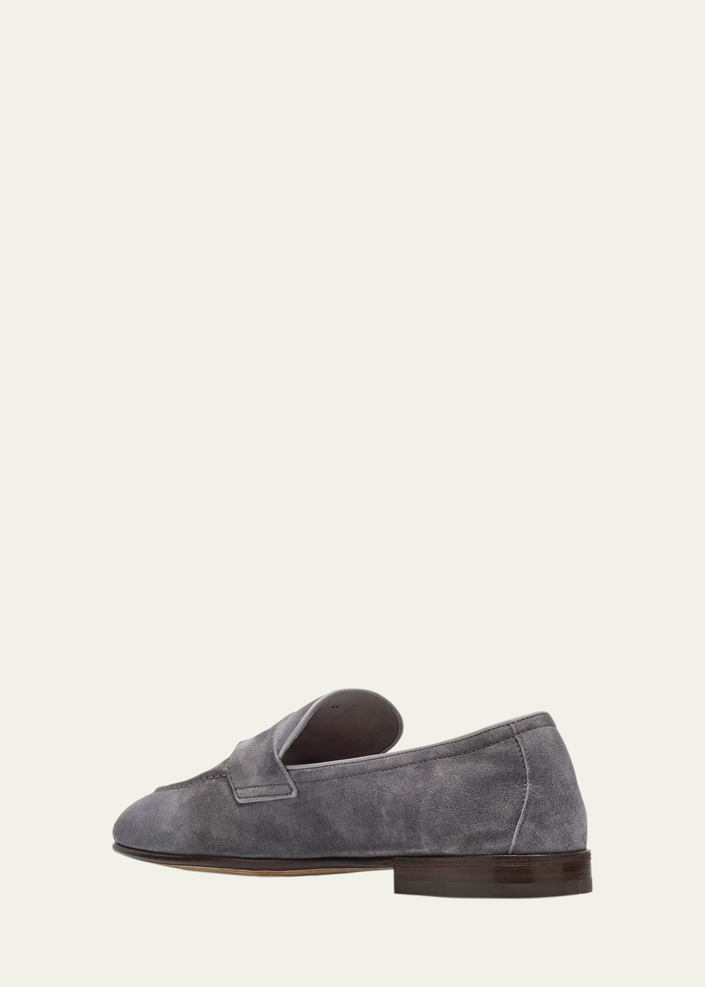 Men's Suede Penny Loafers - 4