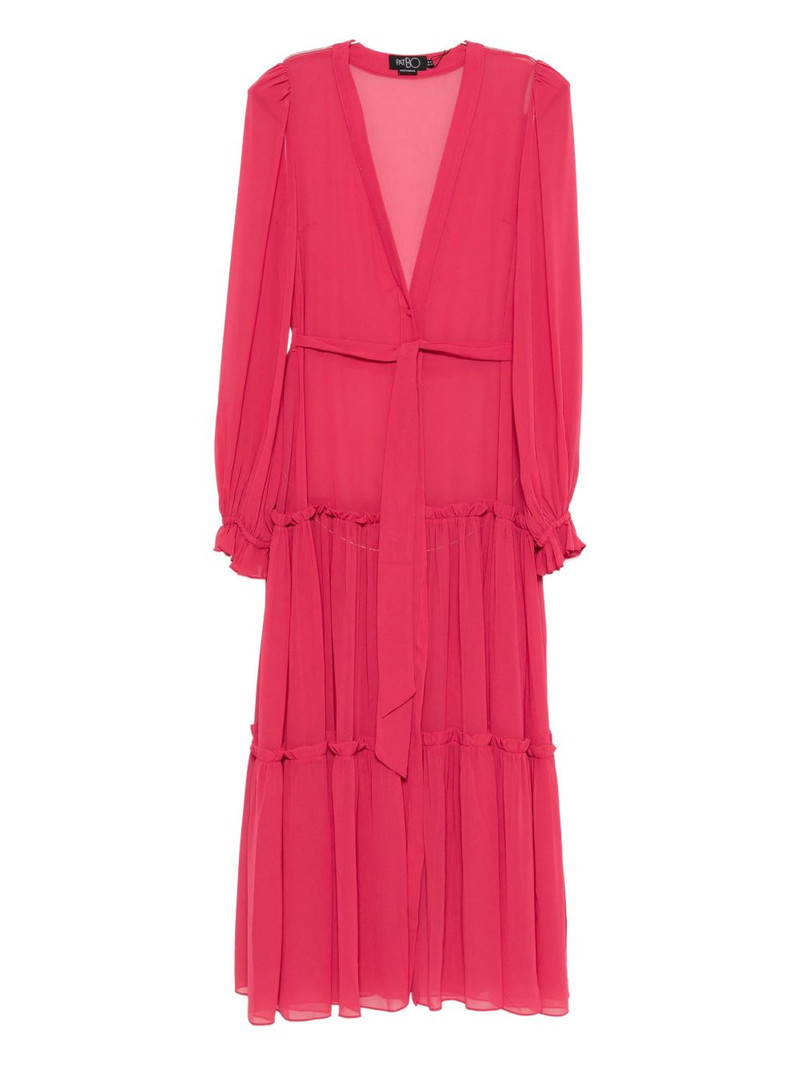 belted ruffled robe 1