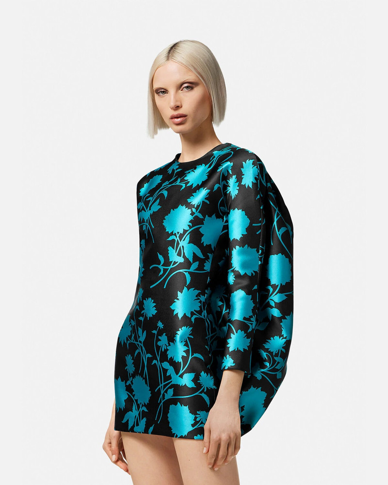 Floral Silhouette Cocoon Mini Dress 3