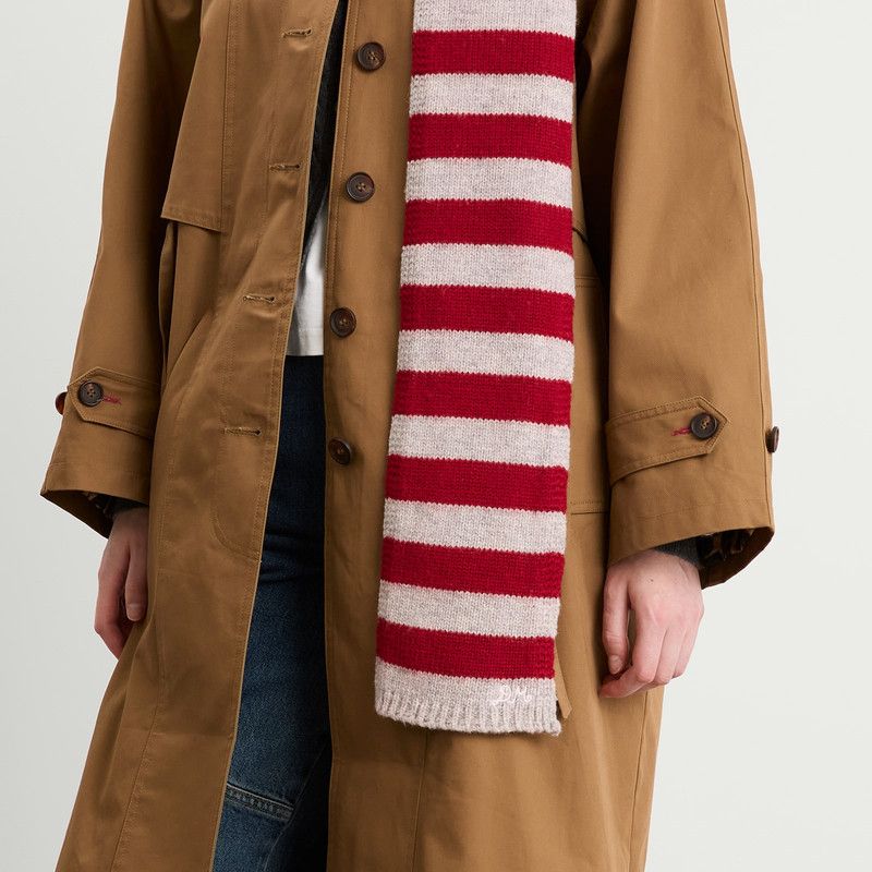 Damson Madder Stripe Skinny Scarf 4