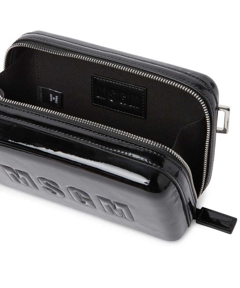 Faux fur pouch with embossed MSGM logo 4