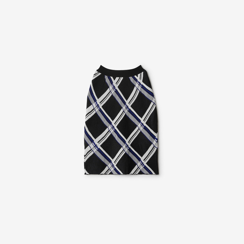 Check Silk Skirt 1