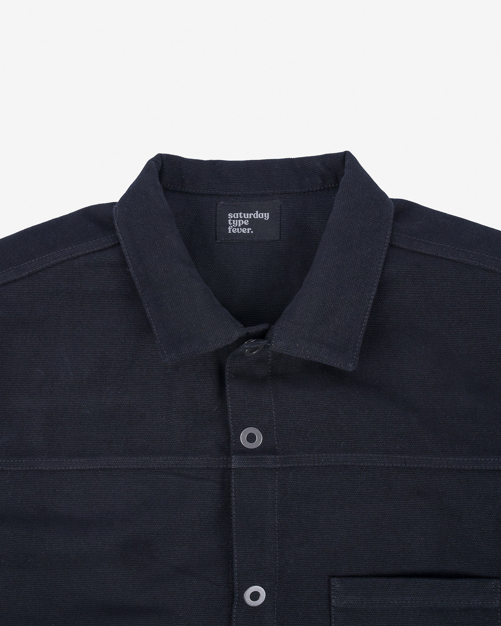 STF-TWLCPO-BLK SaturdayTypeFever - 9oz Cotton CPO Shirt - Black - 6