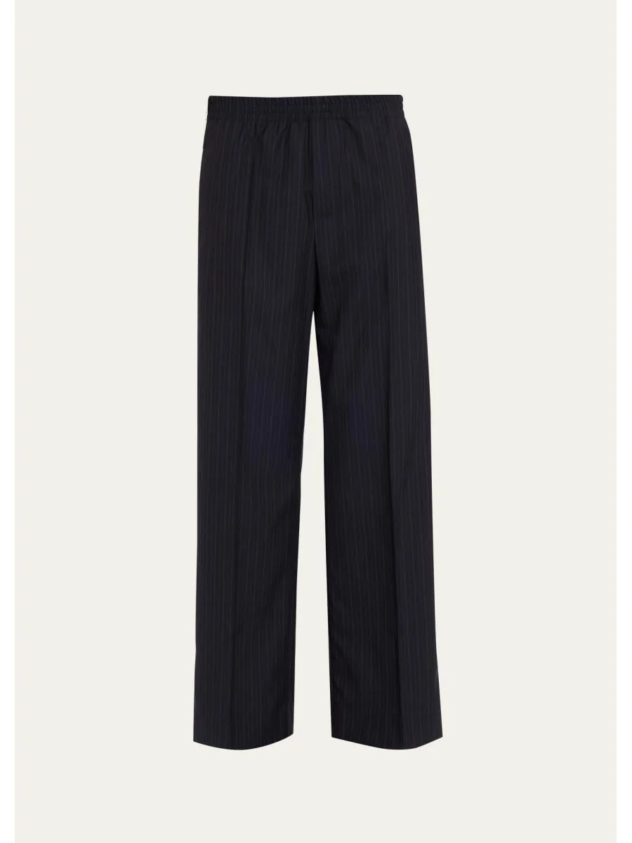 The Chaplin Pinstripe Straight-Leg Trousers - 1