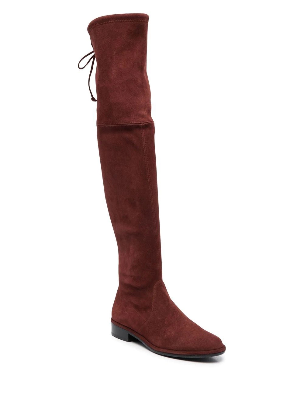 tie-fastened knee-length boots - 2