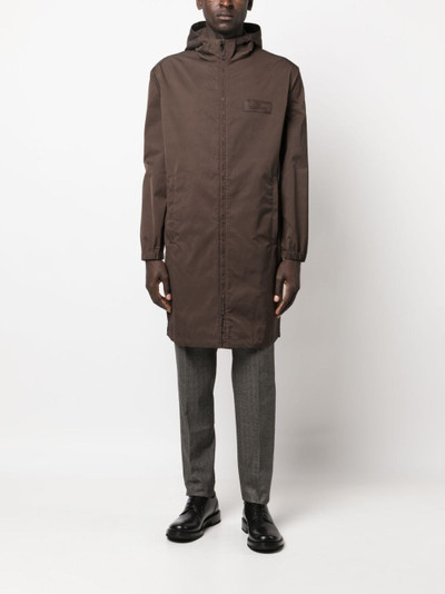 Valentino logo-patch coat outlook