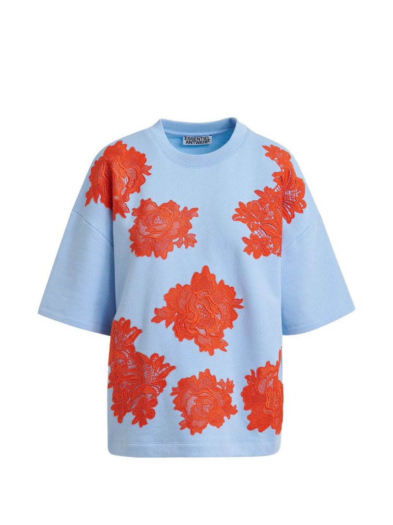 floral-pattern T-shirt 1