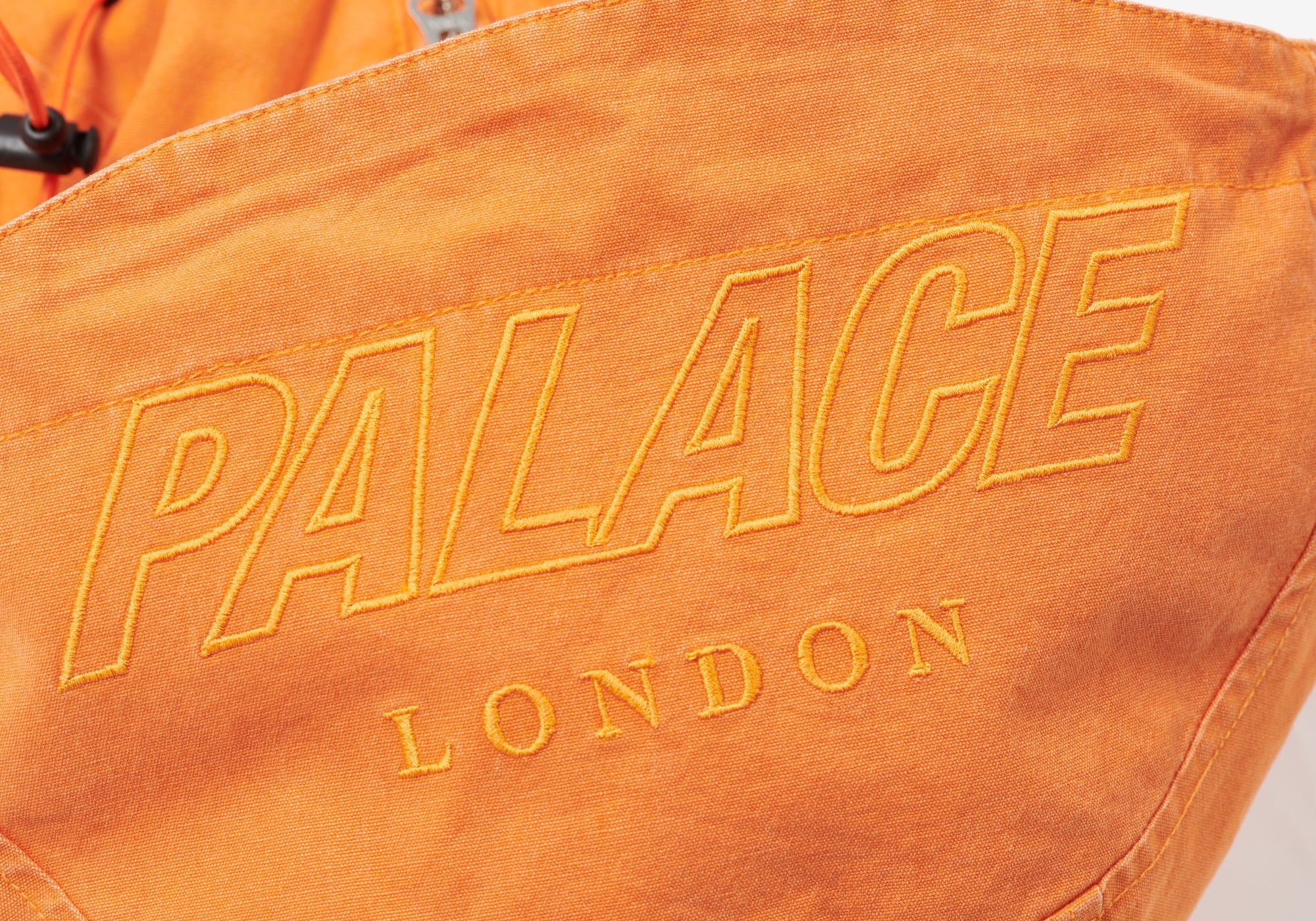 WASHED COTTON HOODED JACKET ORANGE - 4