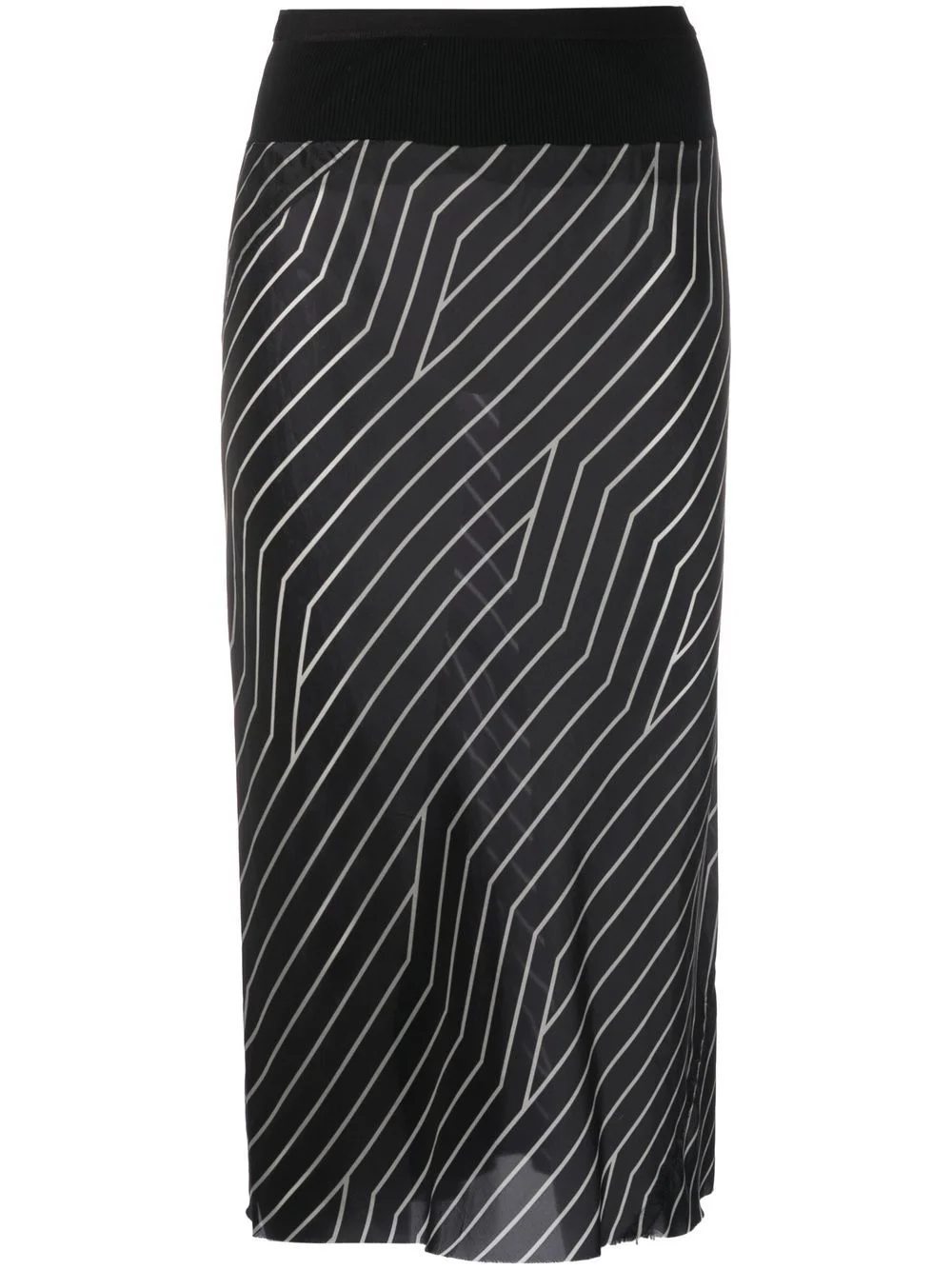 multi-way stripe midi skirt - 1