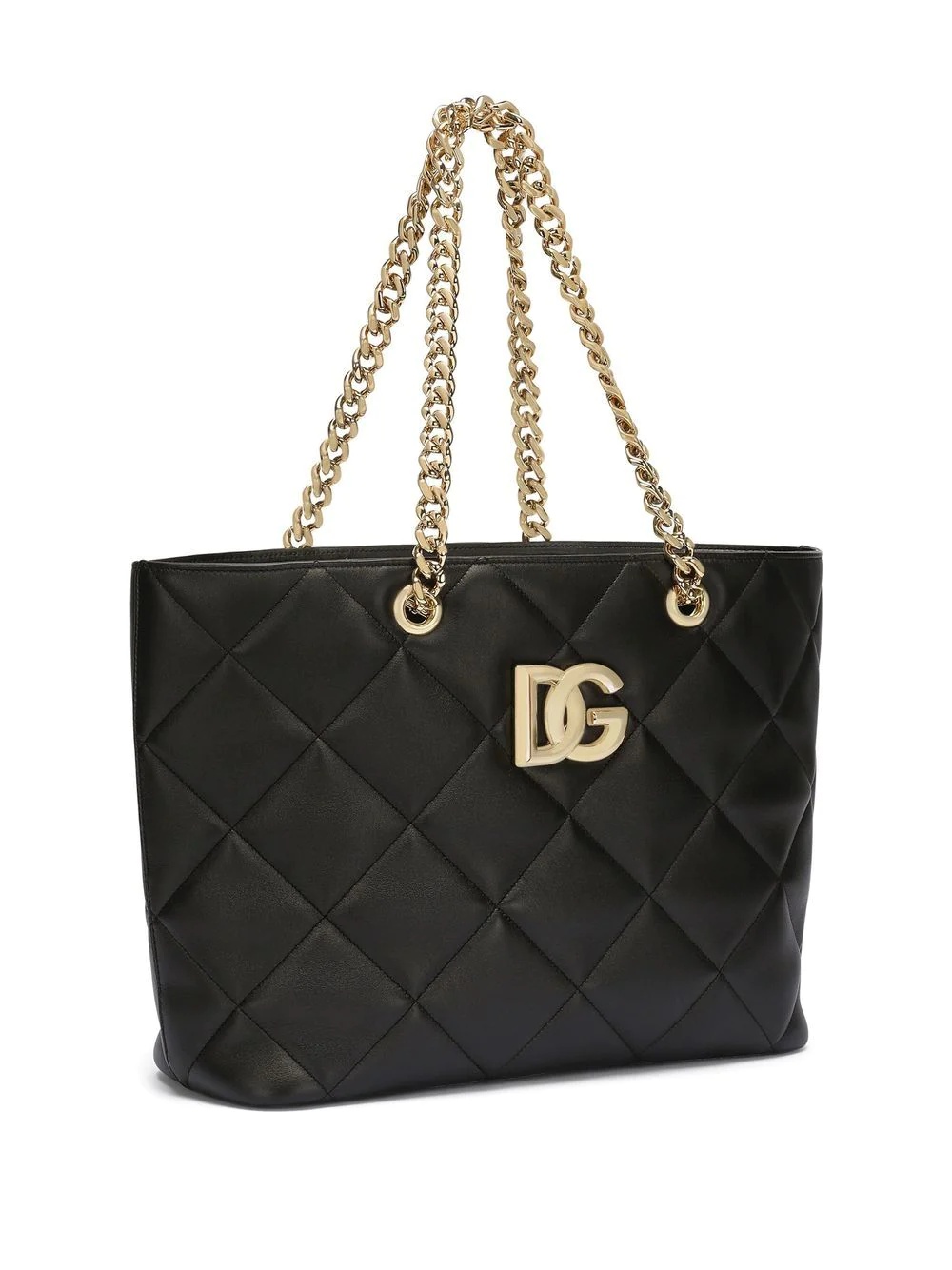 DG-logo quilted leather tote bag - 4