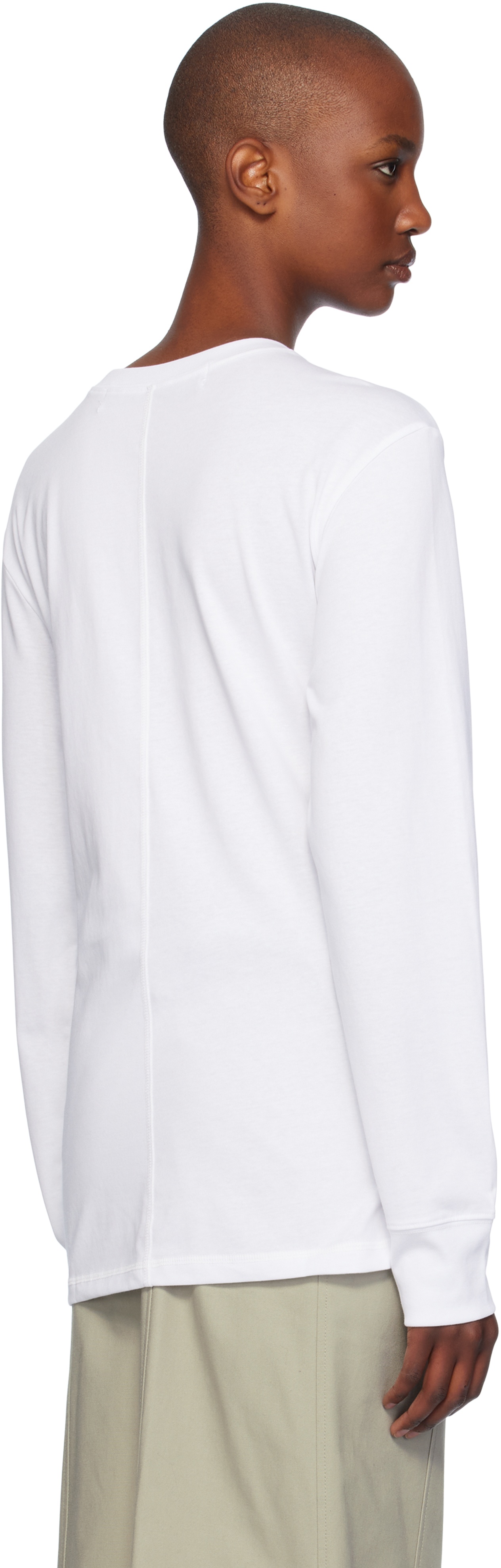 Tシャツ・カットソー OPEN YY_TheOpen Product TRIPLE KNOT CREW NECK TOP (WHITE) OPEN YY White Triple Knot Crew Neck T-shirt | REVERSIBLE