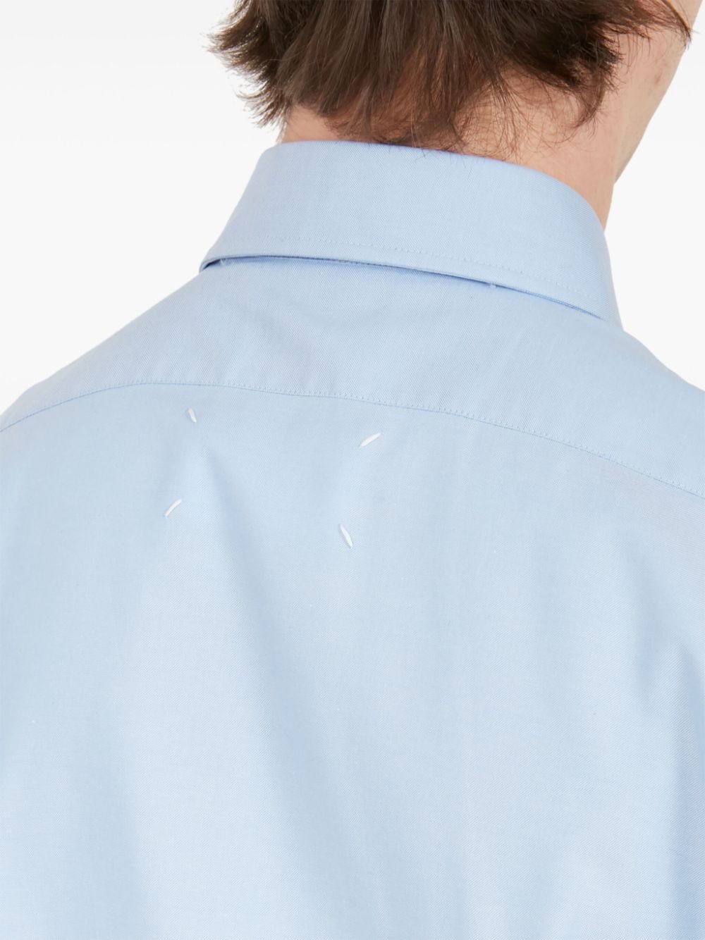 oversized-collar cotton shirt - 7