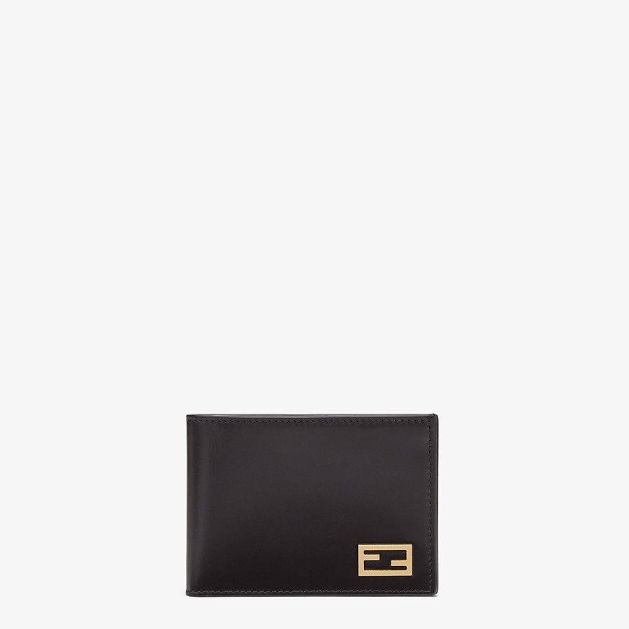 Black leather bi-fold wallet - 4