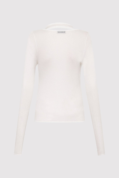 ST. AGNI Semi Sheer Loop Top - White outlook