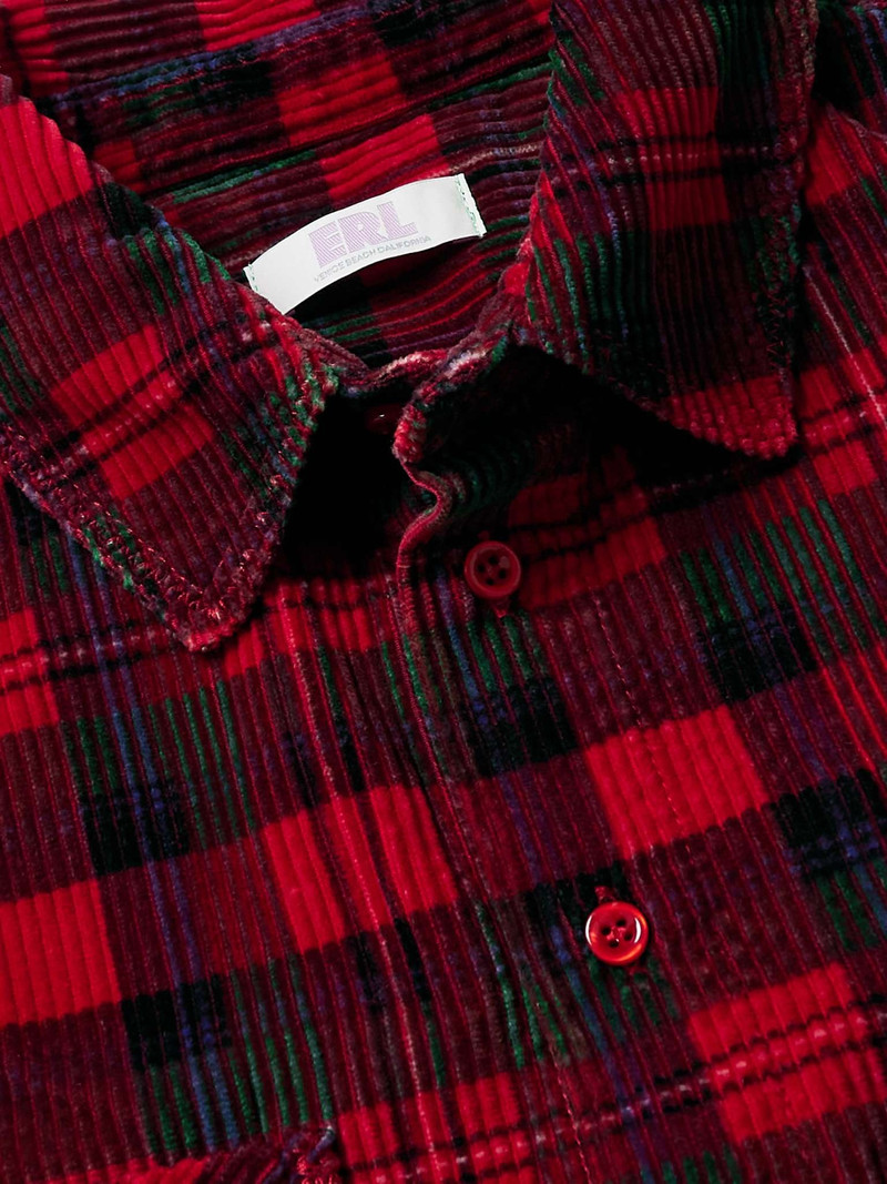 Checked Cotton-Corduroy Shirt 5