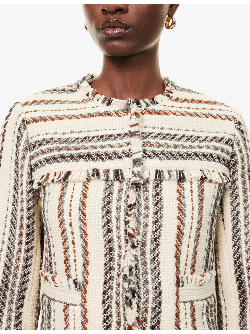 Izaria Fringed Knitted Jacket - 5