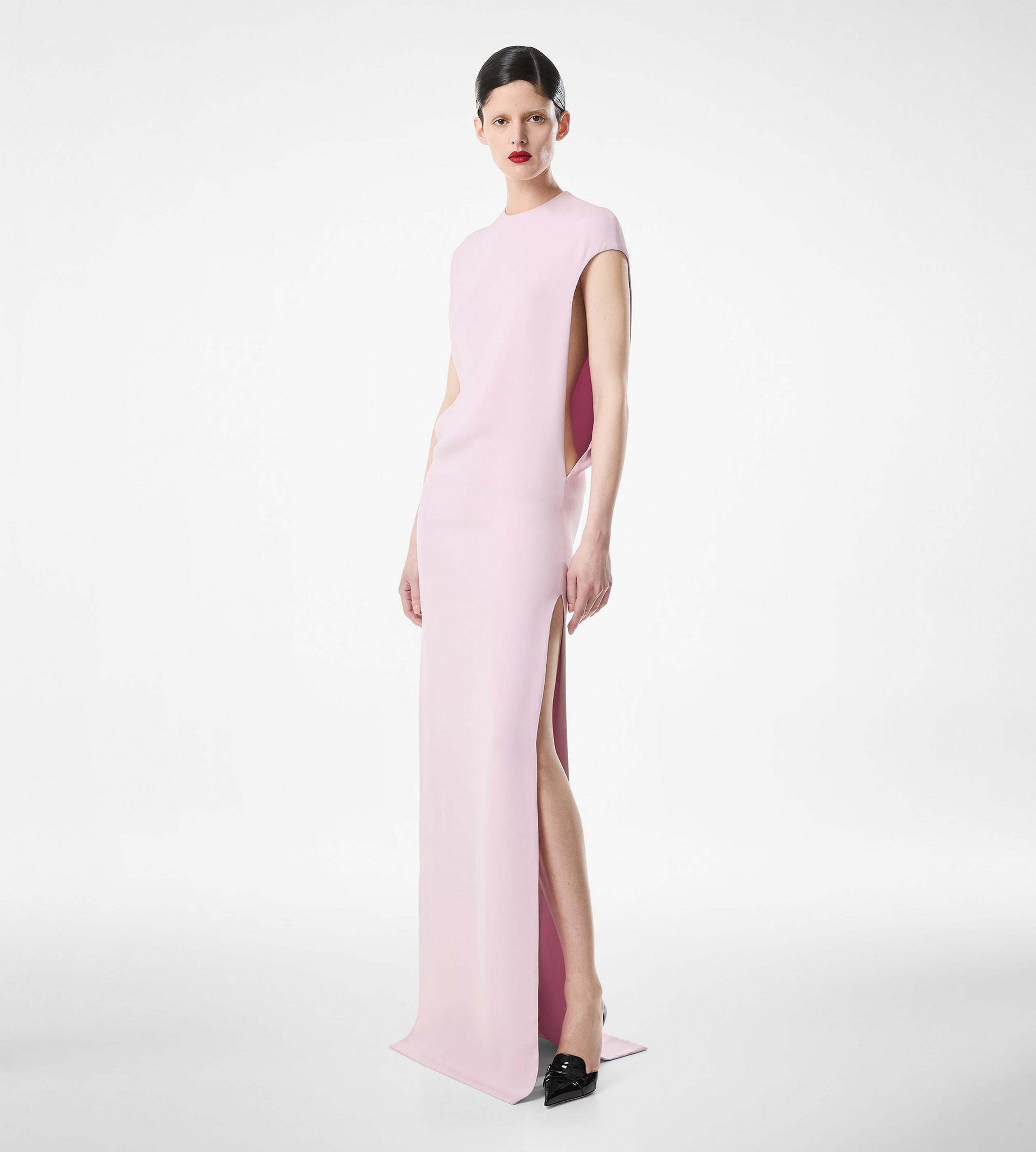 SILK DOUBLE GEORGETTE STRETCH EVENING DRESS - 2