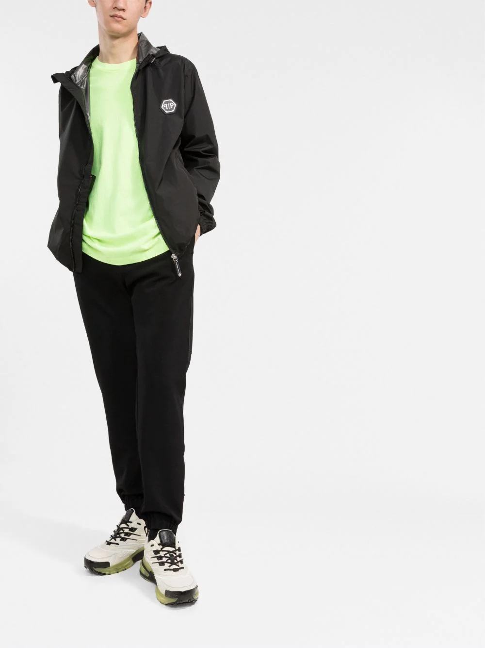 zipped windbreaker jacket - 2