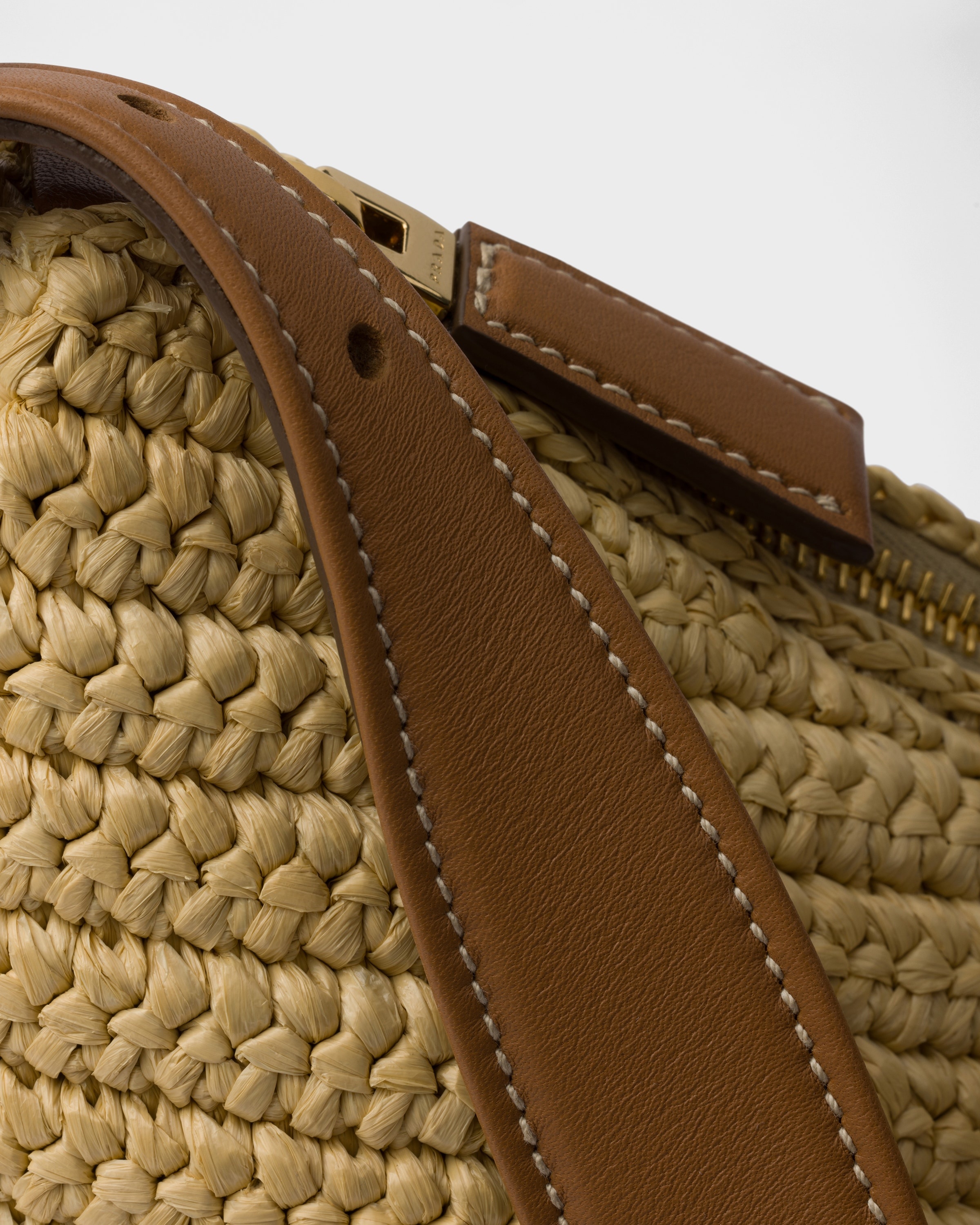 Prada Aimée large crochet and leather bag - 6