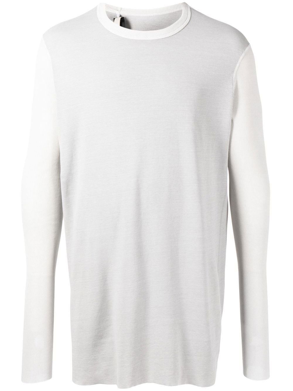 cotton round-neck long-sleeve T-shirt - 1