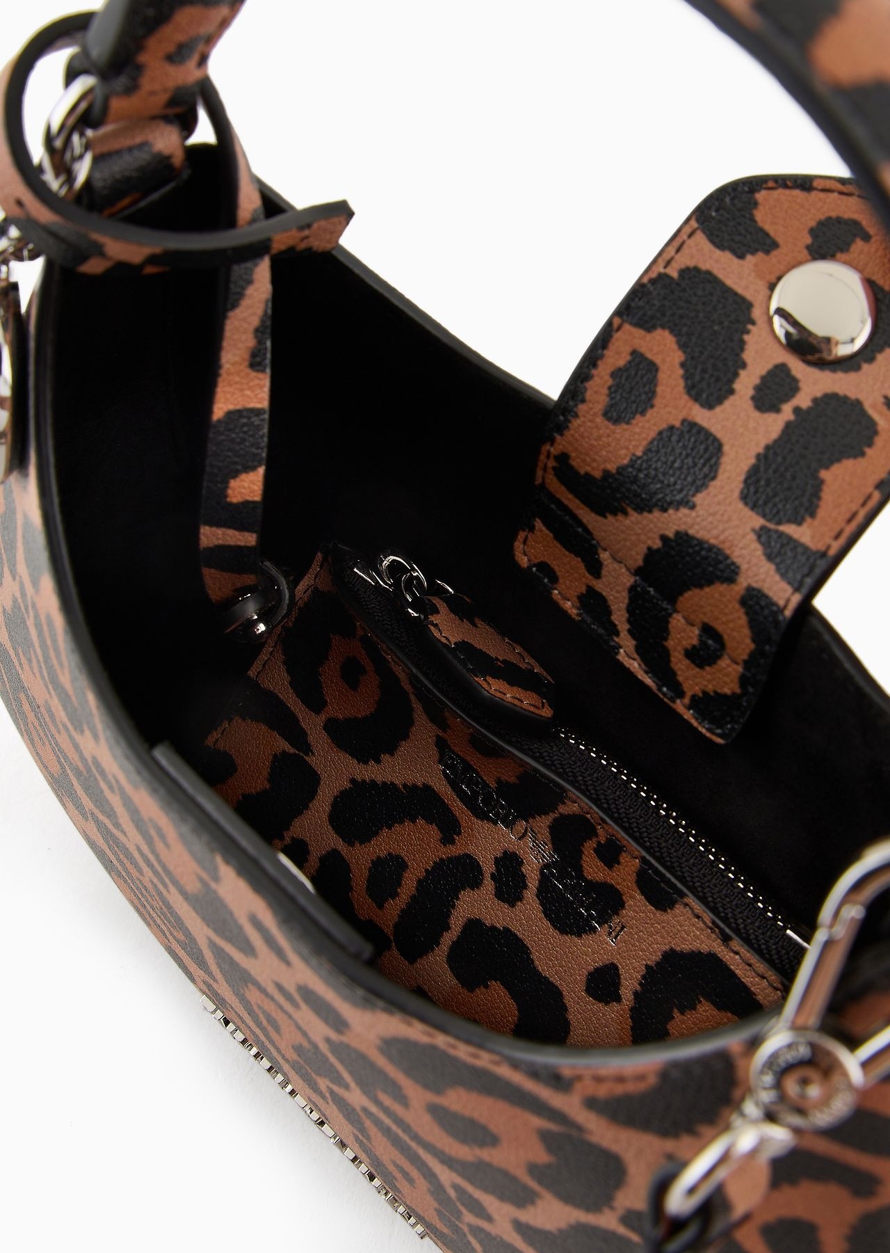 Emporio Armani Sustainability Values Capsule Collection dappled recycled leather hobo handbag - 4