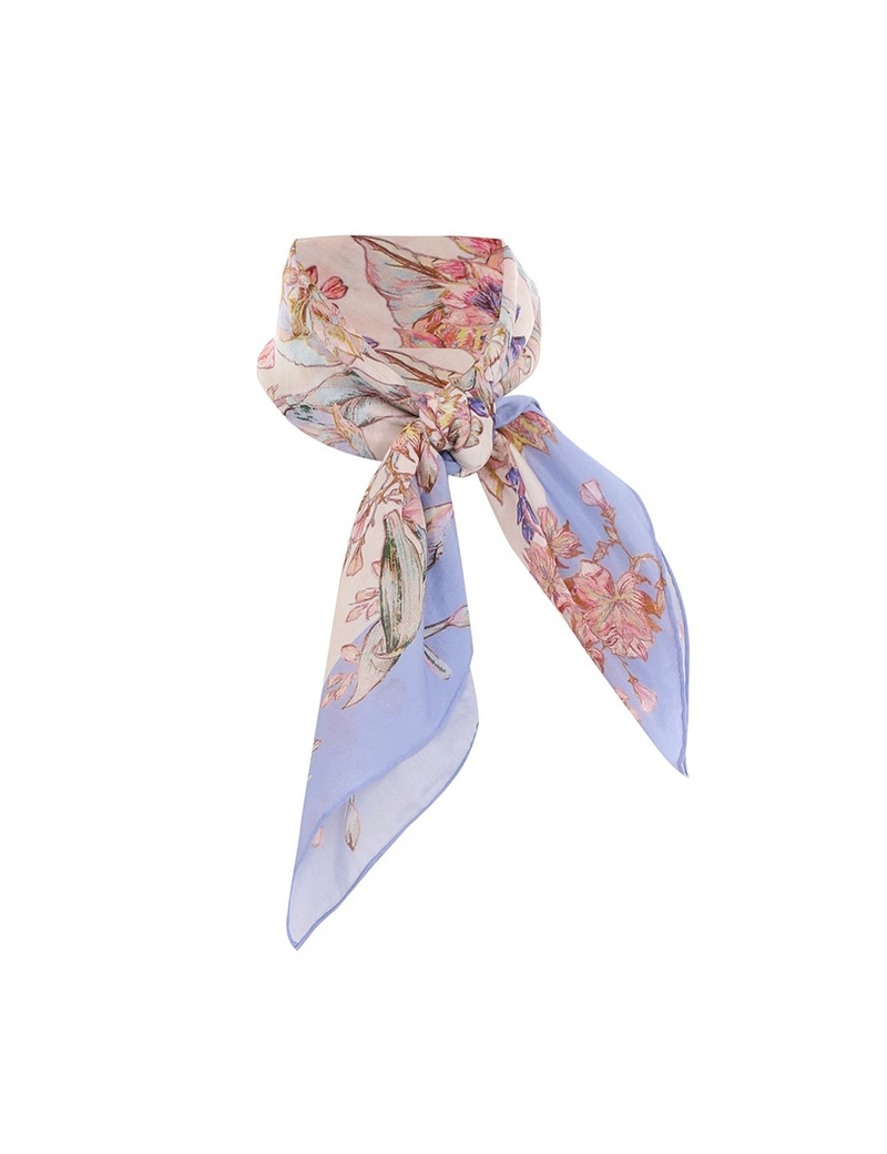 SILK COTTON SQUARE SCARF 1