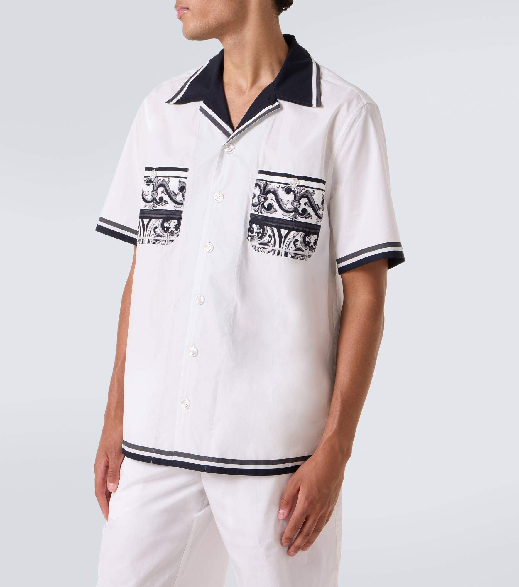 Majolica printed cotton shirt - 3