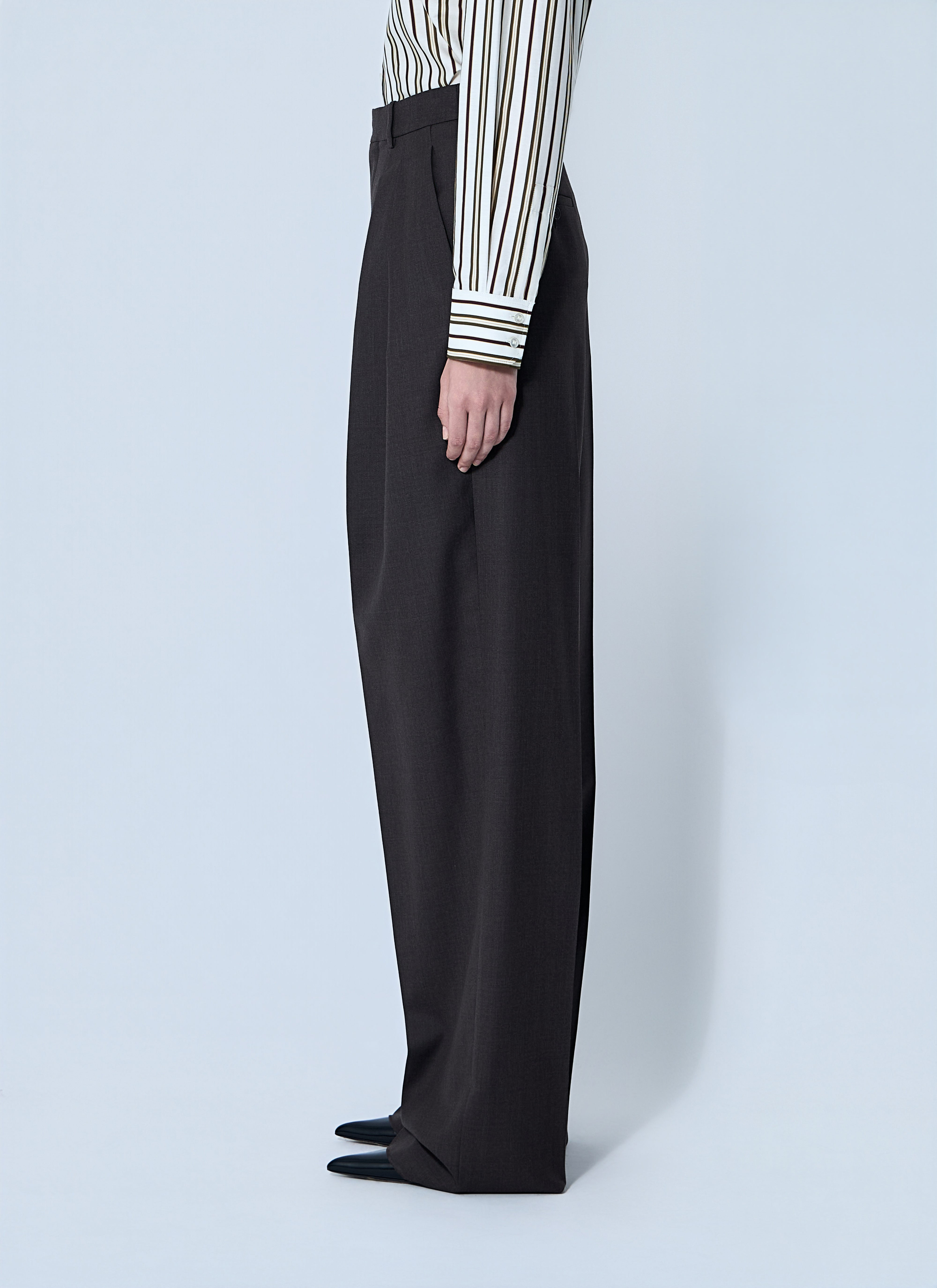 Saint Laurent Women Wool Chiné Pants - 3