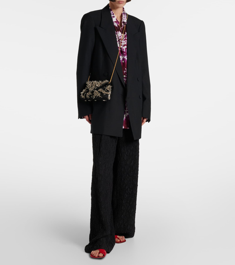 Dries Van Noten Asymmetric patent leather sandals outlook