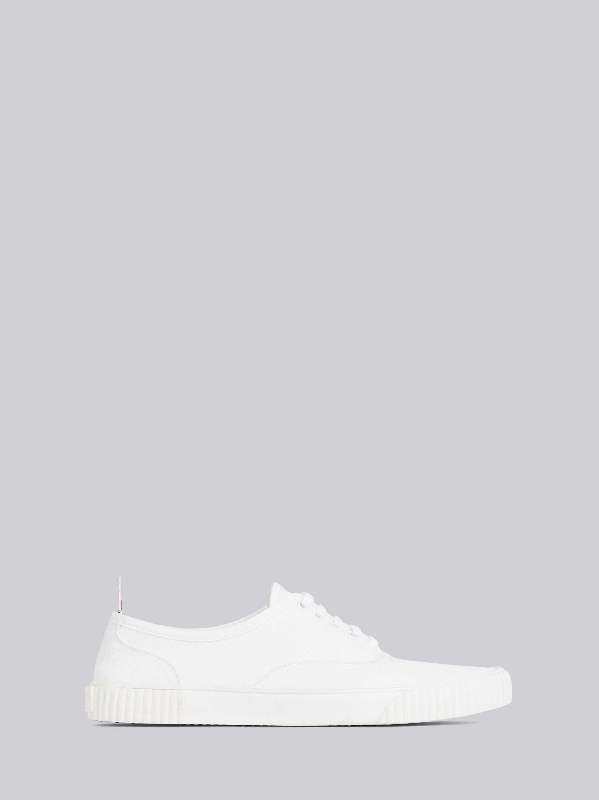 White Cotton Canvas Heritage Sneaker - 1