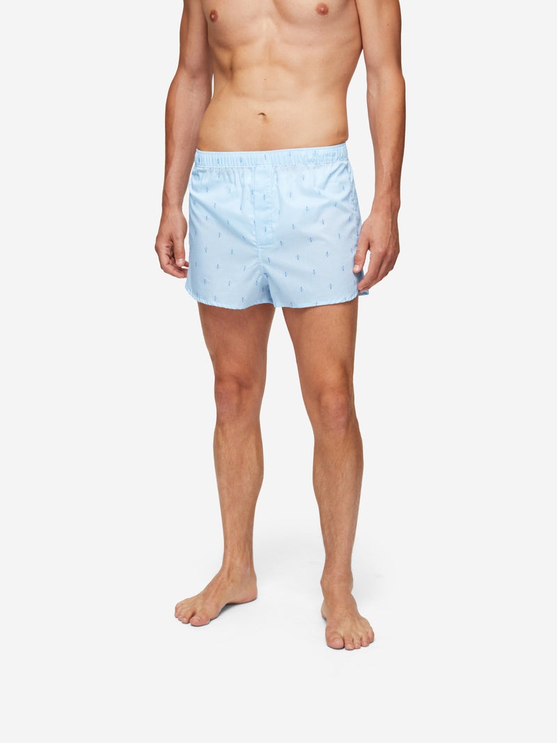 Men's Modern Fit Boxers Nelson 94 Cotton Batiste Blue - 6