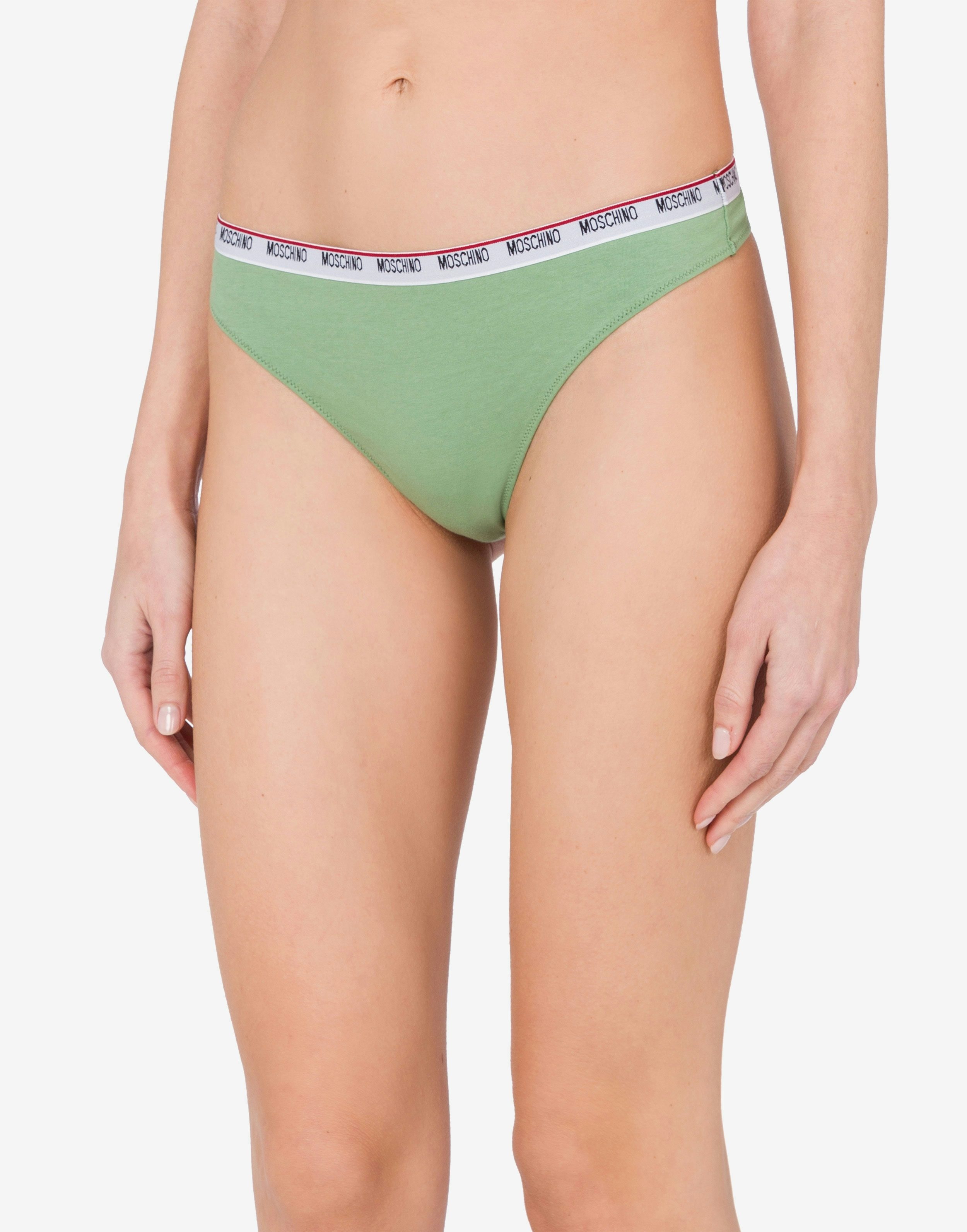 SET OF 3 STRETCH JERSEY BRIEFS LOGO BAND - 5