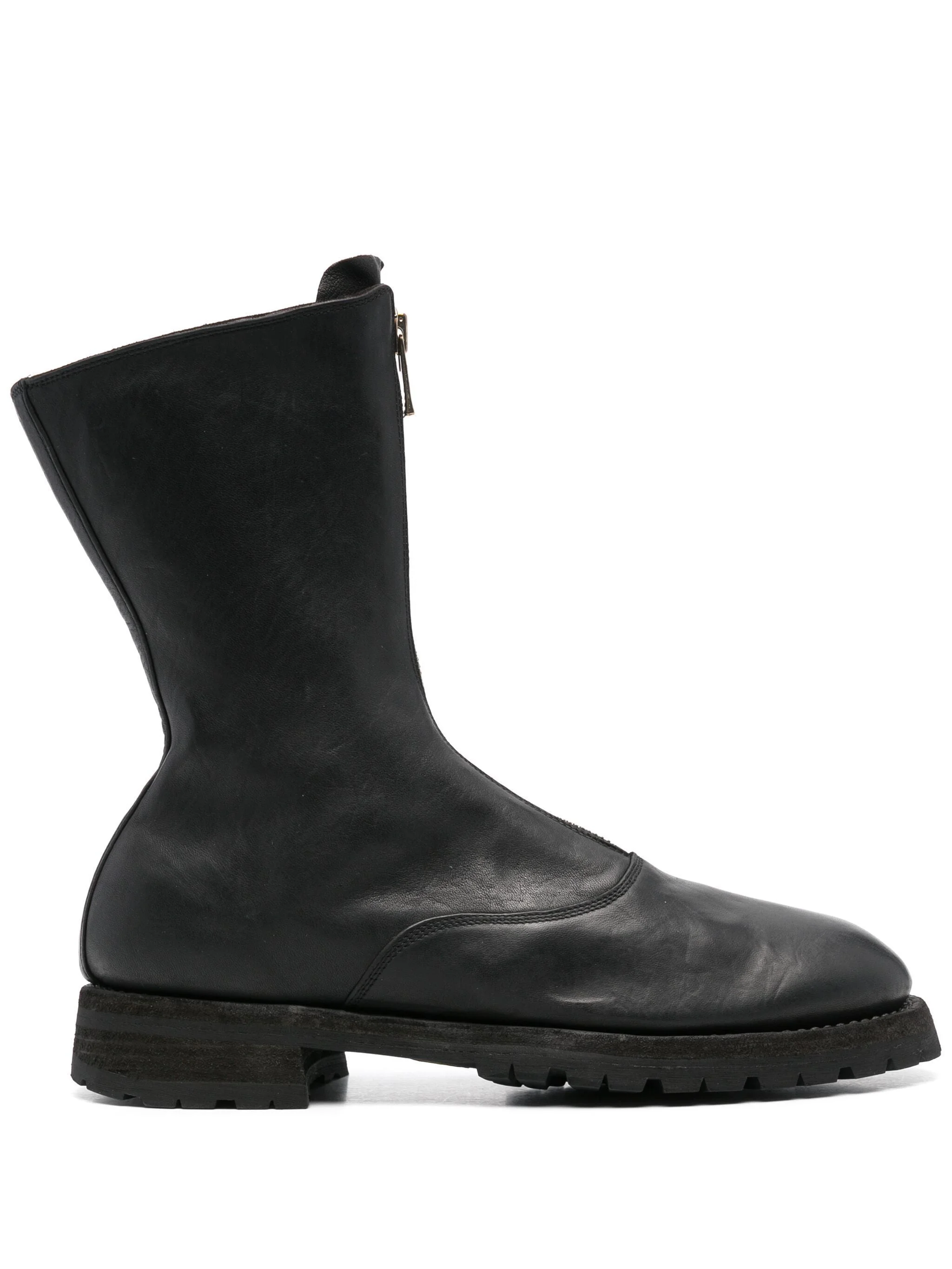 Guidi Men Front Zip Army Boots - 1