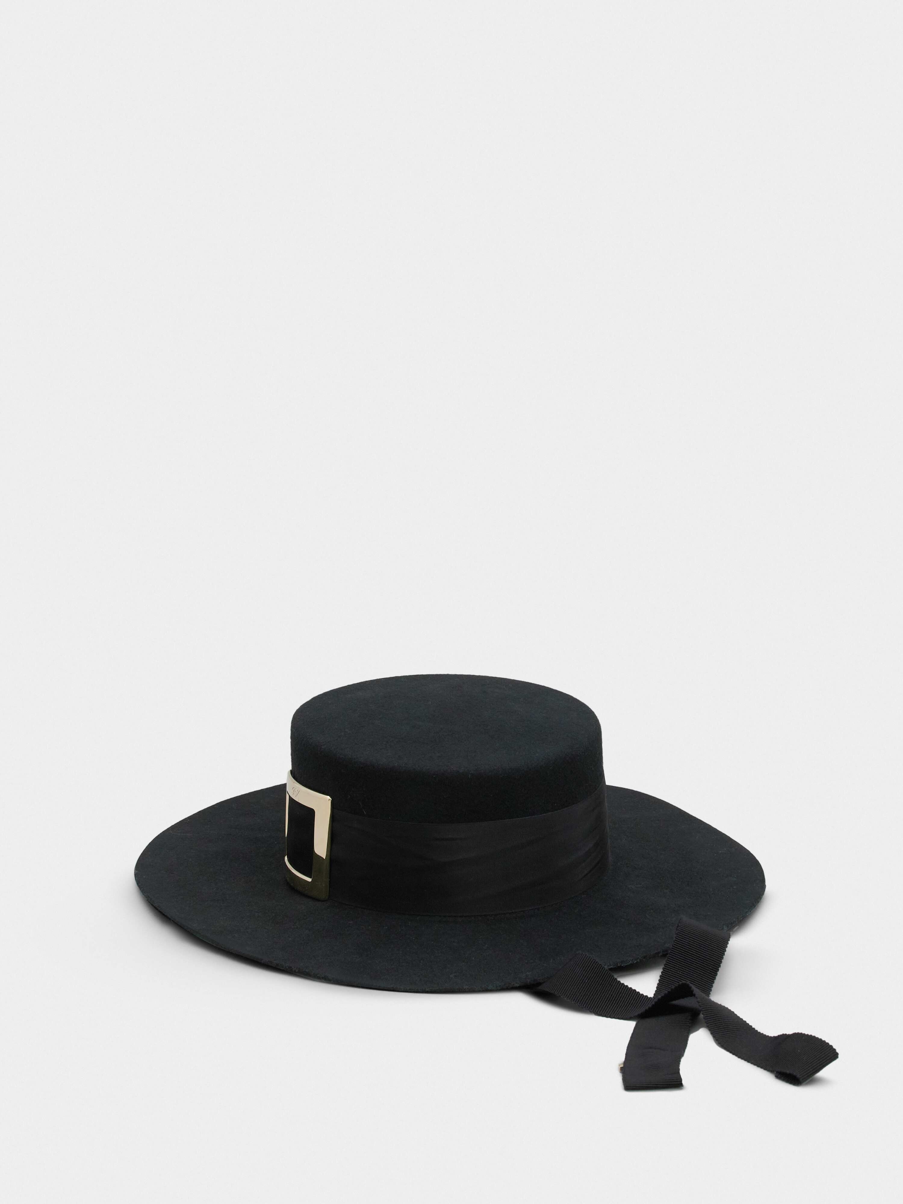Très Vivier Metal Buckle Hat in Felt - 4