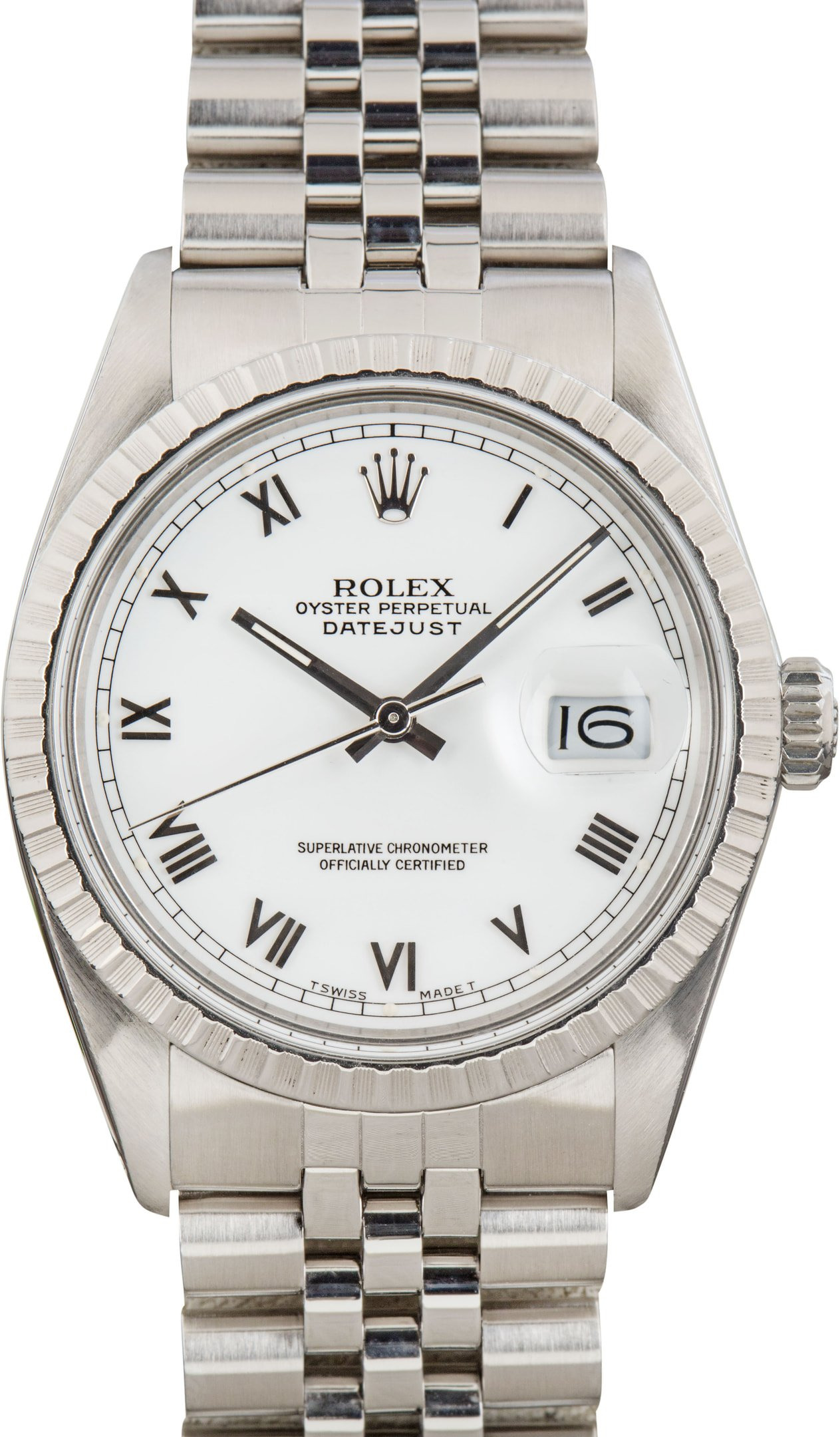 Pre-Owned Rolex Datejust Ref 16030 White Dial - 1