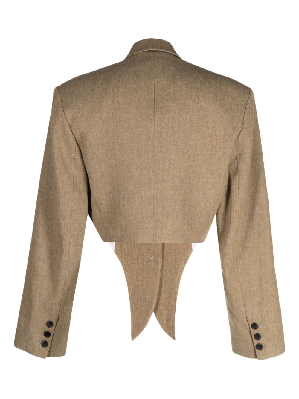 cut-out single-breasted blazer - 2