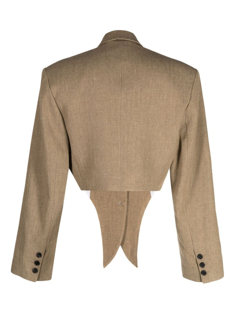 pushBUTTON cut-out single-breasted blazer outlook