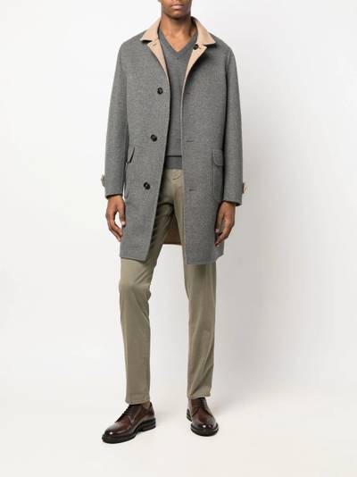 Brunello Cucinelli melange-effect cashmere coat outlook