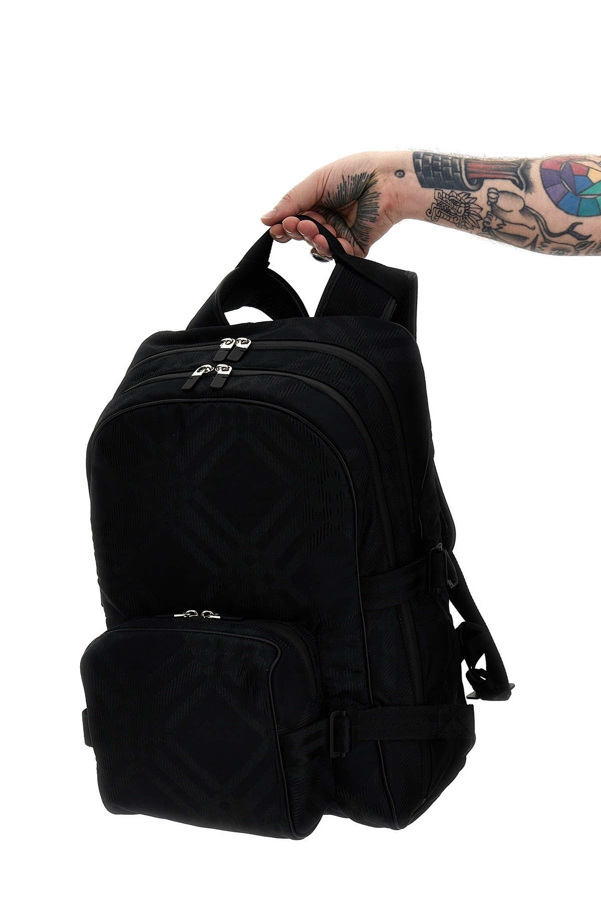 Check jacquard backpack - 2