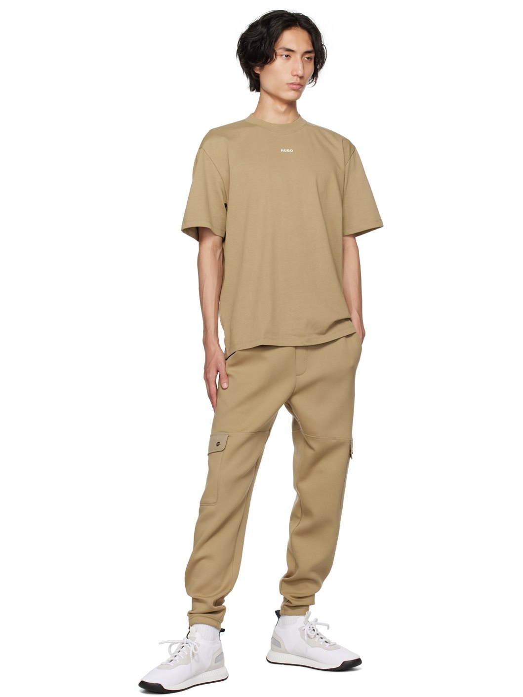 Beige Drawstring Lounge Pants - 4